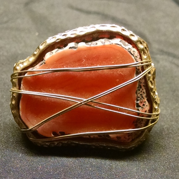 Elegant Extra Large Pink Stone Cocktail Ring